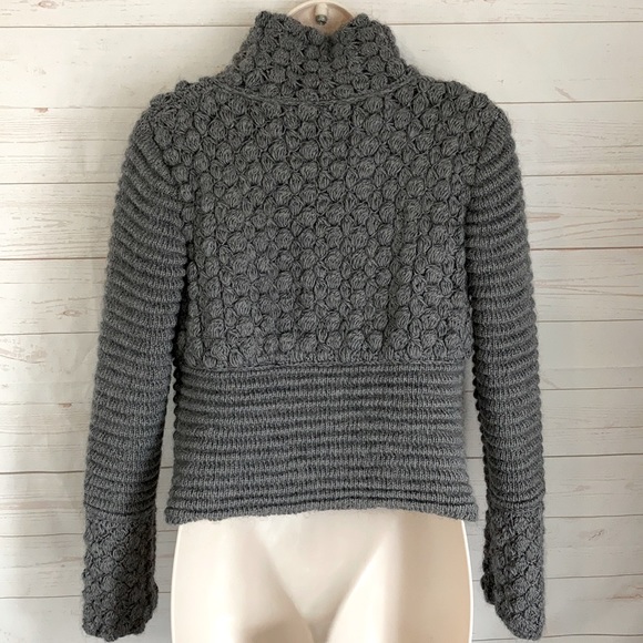 Escada 34 U.S. S Wool Mohair Gray Sweater Jacket - Picture 6 of 11